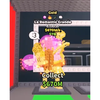 Steal a Brainrot 670m/s La Romantic Grande