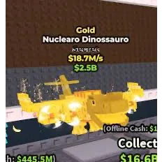 Steal a Brainrot GOLD Nuclearo Dinossauro