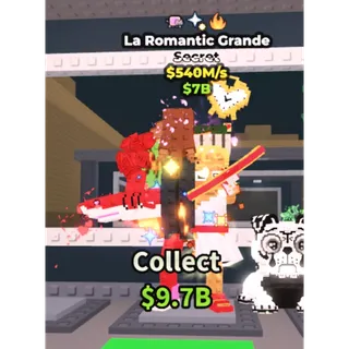 Steal a Brainrot 540m/s La Romantic Grande