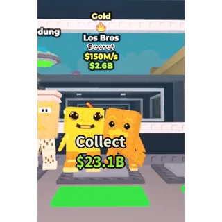 Steal a Brainrot 150m gold Los Bros