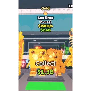 Steal a Brainrot 150m gold Los Bros