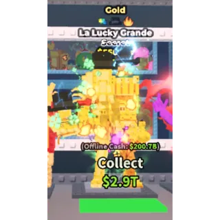 Steal a Brainrot 550m/s gold La lucky grande