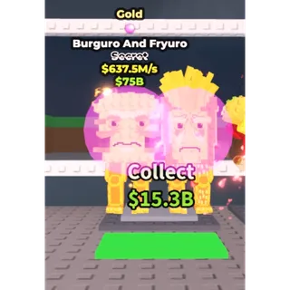 Steal a Brainrot 637.5m/s Gold Burguro and Fryuro