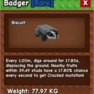 badger 77.97kg