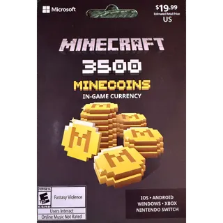 Minecraft 3500 MINECOINS instant transfer 