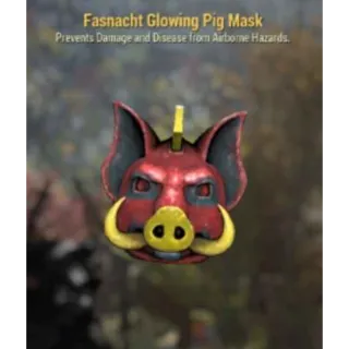 fasnacht glowing pig mask