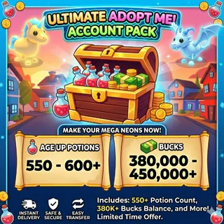 550+ Age Up Potions - 400K+ Bucks Adopt Me Account