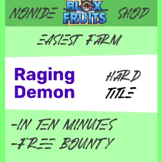 Raging Demon Title Blox Fruits