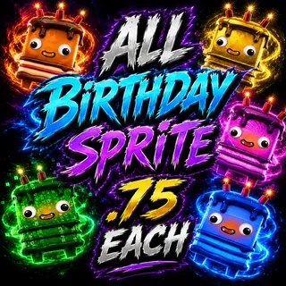 All Birthday Sprites | .75 cent each