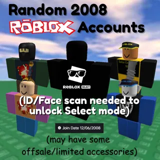 🔥 Random 2008 OG Account (SELECT MODE / UNDER 16) - Possible Offsale/Limited Items 🔥