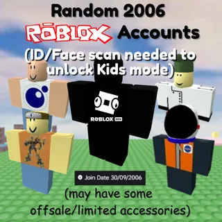 🔥 Random 2006 OG Account (KIDS MODE / UNDER 13) - Possible Offsale/Limited Items 🔥