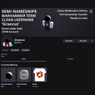 🔥 SEMI NAMESNIPE WARHAMMER TERM ACCOUNT "Graevus" - Clean OG 2008 Account 🔥