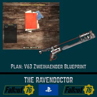Plan: V63 Zweihaender Blueprint - Fallout 76 PS4/PS5