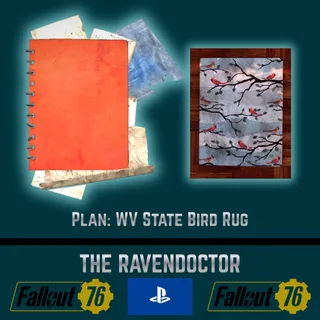 Plan: WV State Bird Rug - Fallout 76 PS4/PS5