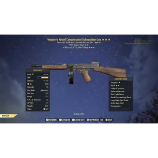 FALLOUT 76 - V/FFR/15V SUBMACHINE GUN
