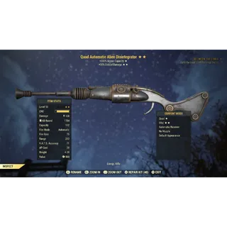 FALLOUT 76 PS4/PS5 - Q/50 ALIEN DISINTEGRATOR
