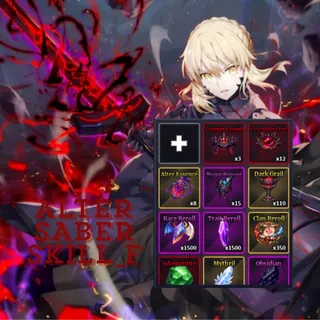 ALTER SABER + Skill F + Free Reroll + Weapon Set B10 - sailor piece