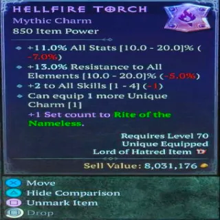Warlock Hellfire Torch Mythic