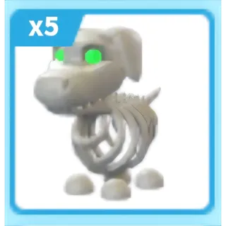 x10 HALLOWEEN WHITE SKELETON DOG