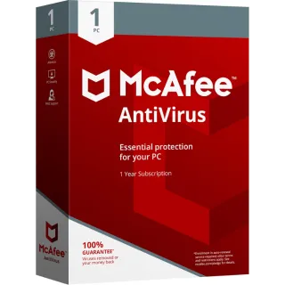 McAfee AntiVirus 2024 1PC 1 Year Key