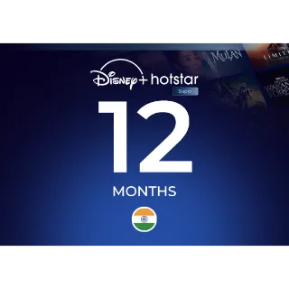 Disney+ Hotstar Super 12 Month | India Key