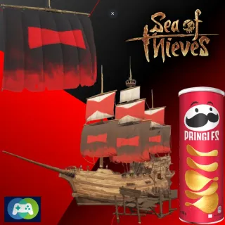 Sea of thieves Scarlet Stack Sails S