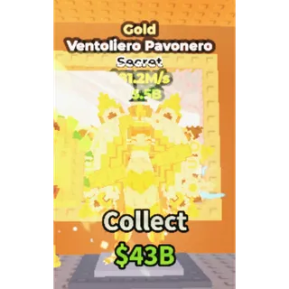 steal a brainrot - Gold Ventoliero Pavonero 81.2M/s