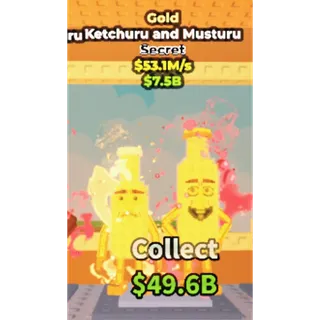 steal a brainrot - Gold Ketchuru and Musturu 53.1M/s