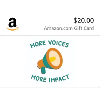 $20.00 USD Amazon E-Gift Card