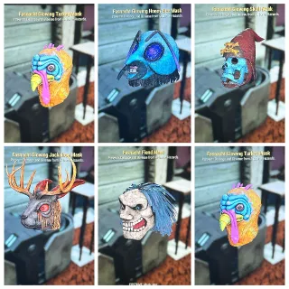 6 GLOWING FASNACHT MASKS