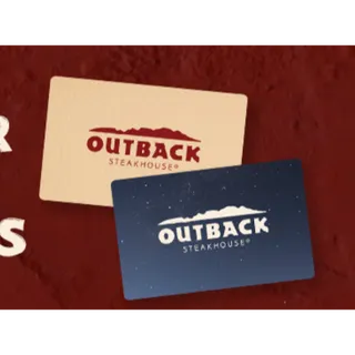 $100.00 USD Outback Steakhouse