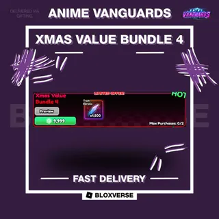 [ CHEAPEST | INSTANT DELIVERY ] | Xmas Value 4 [9999 R] | AV | Anime Vanguards | Roblox | [GIFT] |