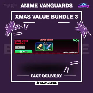 [ CHEAPEST | INSTANT DELIVERY ] | Xmas Value 3 Bundle [4999 R] | AV | Anime Vanguards | Roblox | [GIFT] |