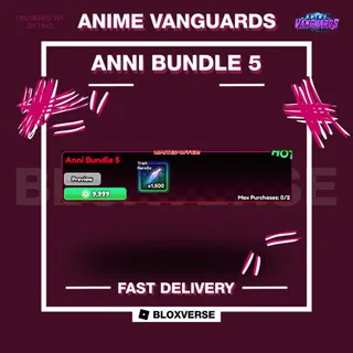 [ LIMITED 1500 REROLLS RR ] | Anni 5 Anniversary 5 Bundle [9999 R] | AV | Anime Vanguards | Roblox | [GIFT] |
