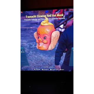 Glowing red hot mask