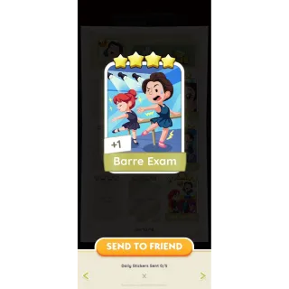 Monopoly Go 4 Stars Sticker Barre Exam