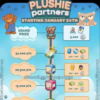 Monopoly Go 1 Plushie Partner Event Slot