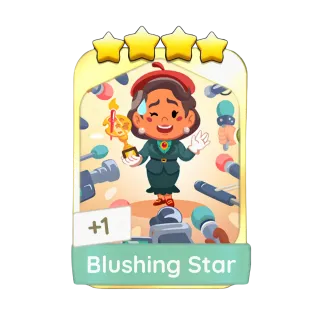 Monopoly Go Golden Blitz 4 Stars Sticker Blushing Star