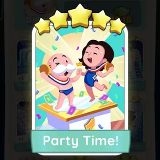 Monopoly Go 5 Stars Sticker Party Time ! (Monopoly Games Album)