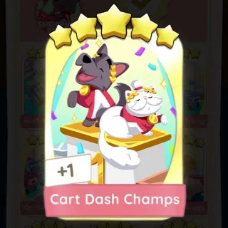 Monopoly Go 5 Stars Golden Blitz Sticker Can't Dash Champ