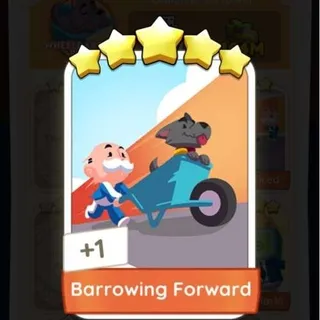 Monopoly Go 5 Stars Sticker Barrowing Forward (Monopoly Games Album)