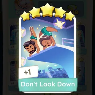 Monopoly Go 5 Stars Sticker Don't Look Down (Monopoly Games Album)