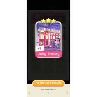 Monopoly Go 3 Stars Sticker Jolly Trolley