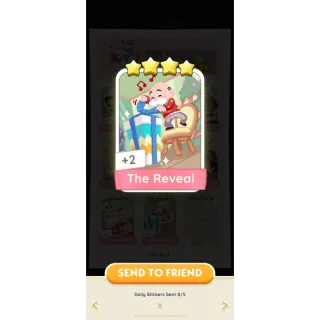 Monopoly Go 4 Stars Sticker The Reveal