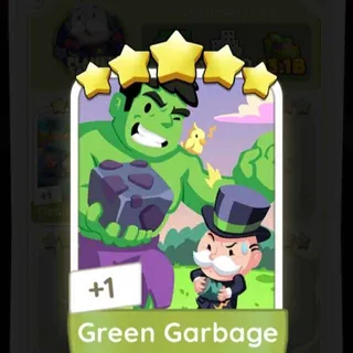 Monopoly Go 5 Stars Sticker Green Garbage