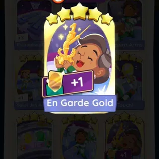 Monopoly Go 5 Stars Golden Blitz Sticker En Garde Gold