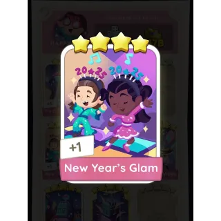 Monopoly Go 4 Stars Sticker New Year's Glam