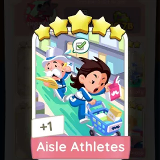 Monopoly Go 5 Stars Sticker Aisle Athletes (Monopoly Games Album)