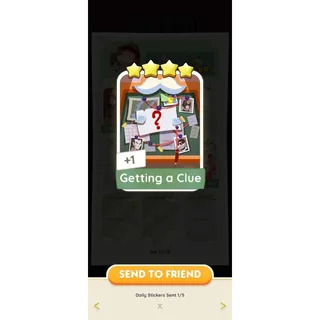 Monopoly Go 4 Stars Sticker Getting a Clue