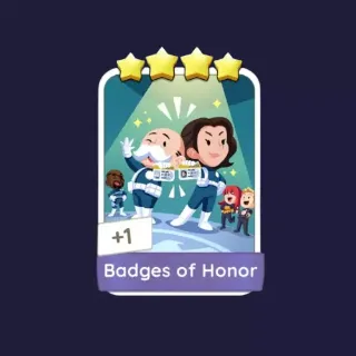 Monopoly Go 4 Stars Sticker Badges of Honor